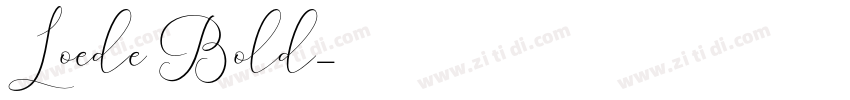 Loede Bold字体转换